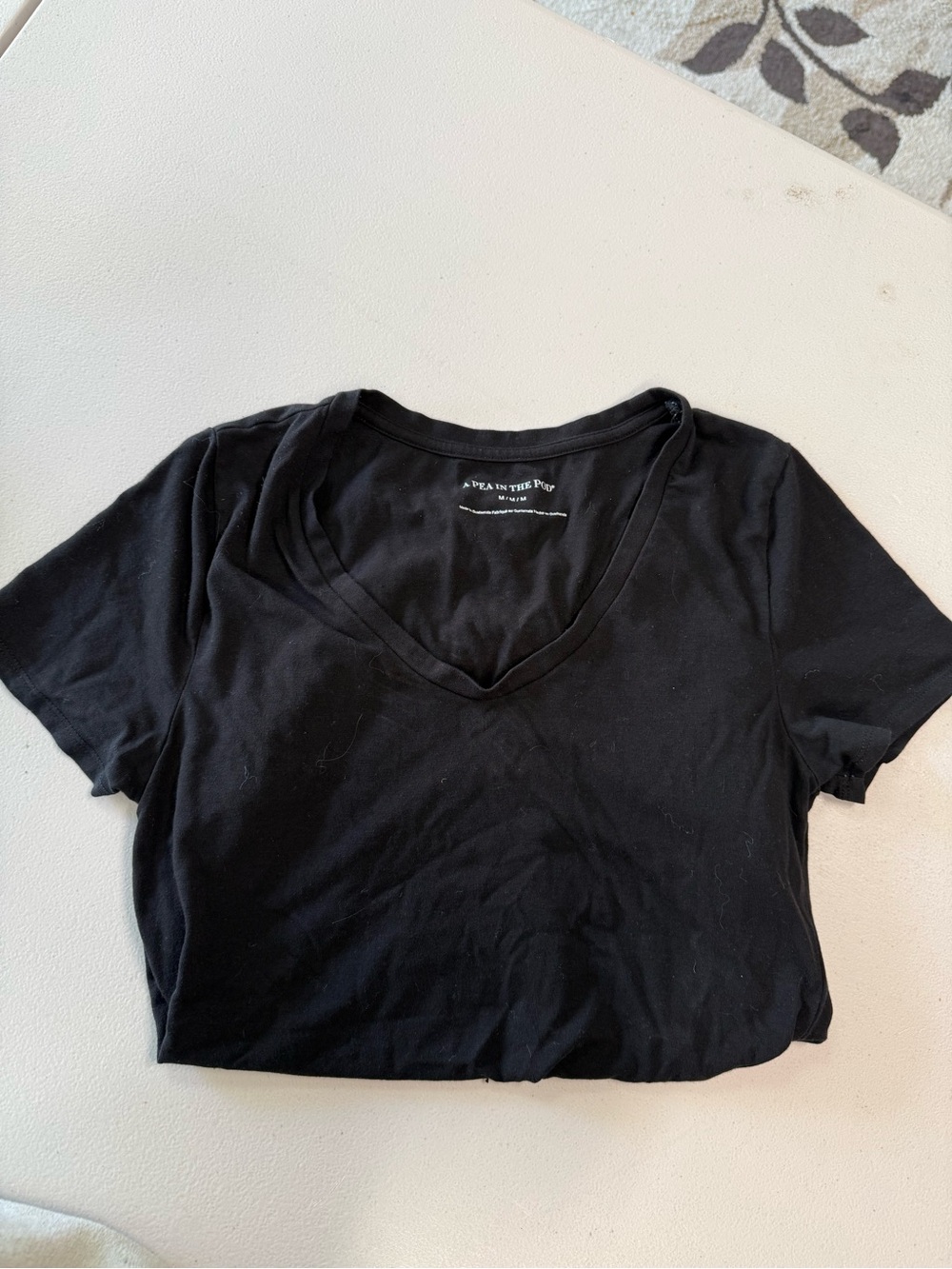 A Pea in the Pod Black V-Neck Maternity Tee Top